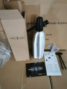 Sifón de Aluminio Ecológico de 1 Litro para Refrescos, Duradero y Portátil, Juego de Herramientas para <span class=keywords><strong>Bar</strong></span> en Casa, para Restaurantes y Cafés - Product Image 5