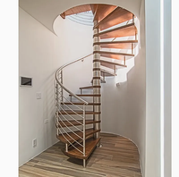 Escalier en colimaçon en acier inoxydable au design moderne, installation DIY, sûr, vente chaude, intérieur pour appartements, villas, maisons
