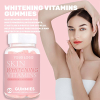 Gummies 100% Naturelles pour Éclaircir la Peau, Antioxydantes, Hydratantes, Unifiant le Teint et Éliminant les Taches Brunes, à la Biotine et au Collagène, pour Adultes