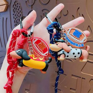 Porte-clés 3D Chien Saucisse - Pendentif Mignon Teckel Dessin Animé en PVC Impression UV Créatif Exquis Breloque de Sac Animal Nouveau Style - Product Image 2