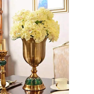 Vaso da tavolo in metallo di rame di alta qualità Design tradizionale grande giacinto vaso di fiori per <span class=keywords><strong>la</strong></span> decorazione domestica - Product Image 2
