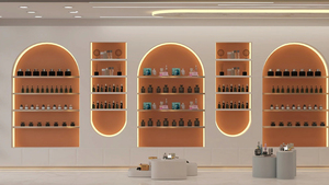 Présentoir de comptoir de parfums et de parfums exotiques au design gratuit Vitrine de la boutique de soins de la peau avec idées d'intérieur de boutique de cosmétiques - Product Image 2