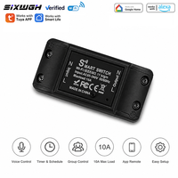 Module d'interrupteur intelligent WiFi mini SIXWGH Tuya, relais 10A, application Smart Life, contrôle à distance, bricolage, compatible avec Alexa et Google Home