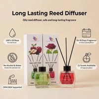Diffuseur d'huiles essentielles transfrontalier en rotin et verre, en forme de yourte, sans flamme, sans alcool, longue durée, 21 types de parfums