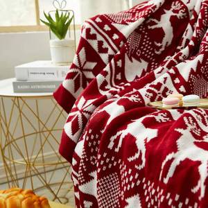 Offre Spéciale Doux Personnalisé Acrylique Épais Tricoté <span class=keywords><strong>Couverture</strong></span> <span class=keywords><strong>De</strong></span> Noël Super Jet Cosy <span class=keywords><strong>Couverture</strong></span> Pour voyage - Product Image 5