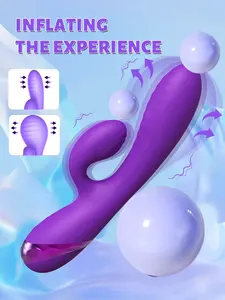 Inflatable Deflated Enlarged Vibrator For Women Strong Shock Wrap For Swelling Adult Sexual Products