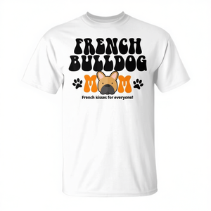 Camiseta para mamá de bulldog francés, besos franceses para todos - Product Image 2