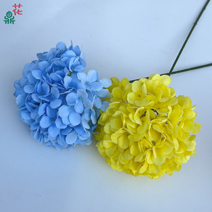Anna <b>Hydrangea</b> Single Stem Silk Flower 135 Petals Large Wedding Decor <b>Artificial</b> Flowers Handmade Embossing Bone Shaping - Product Image 3