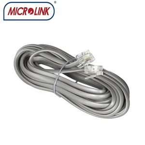 <span class=keywords><strong>Cable</strong></span> <span class=keywords><strong>Plano</strong></span> Telefónico MICROLINK 6p4c 6p2c de 4 <span class=keywords><strong>Hilos</strong></span> RJ14/UART, <span class=keywords><strong>Cable</strong></span> UTP CAT3 - Product Image 5