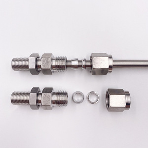 Medidor de Flujo de Acero Inoxidable M10x1 1/4 1/8 con Conexión de Compresión Roscada para Rutas de Gas de Laboratorio - Product Image 2