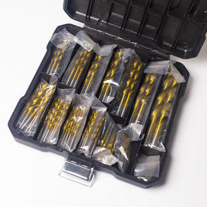 Twist <b>Drill</b> <b>Bit</b> Set 99pcs Titanium Plated Gold Finish For Metal Drilling In Black <b>Box</b> Pack - Product Image 2