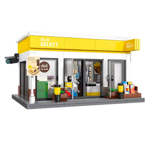 Kit <span class=keywords><strong>de</strong></span> modèle <span class=keywords><strong>de</strong></span> bâtiment <span class=keywords><strong>de</strong></span> station-service Creative City |   Ensemble <span class=keywords><strong>de</strong></span> blocs d'architecture modulaire |   Décoration d'intérieur et cadeau <span class=keywords><strong>de</strong></span> collection - Product Image 1