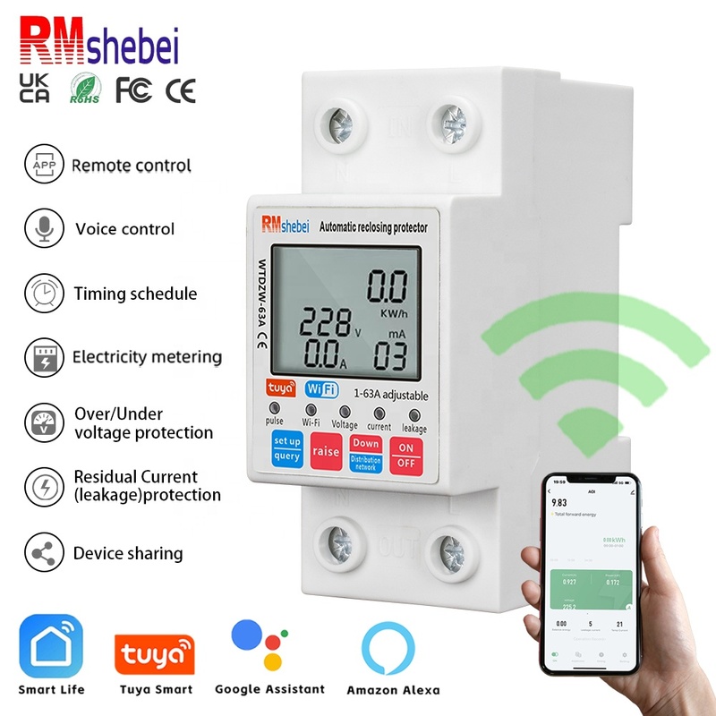 RMshebei 2P Smart Switches Wifi Mcb
