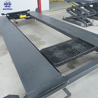 Elevador de Estacionamiento para Autos BOJINSI BJS2202, Resistente, de 4 Postes, Accionamiento Hidráulico, Capacidad de 4T, Altura de Elevación de 1600 mm, Plataforma Doble