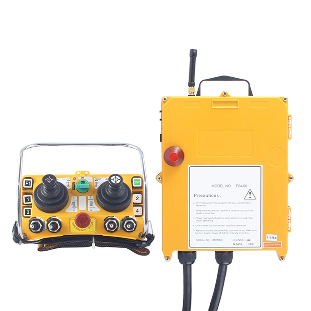 F24-60 Crane Industrial Wireless UHF VHF Telecrane Double Dual Joystick Remote Control for Crane
