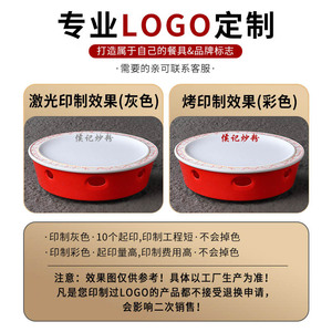 Bandejas de melamina con base roja y diseño blanco para uso en hoteles y restaurantes, diseño irrompible - Product Image 4