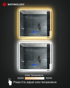 <span class=keywords><strong>Espejo</strong></span> de baño <span class=keywords><strong>con</strong></span> pantalla táctil inteligente LED, lupa iluminada, directo de fábrica, venta al por mayor - Product Image 3