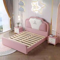 Lit mural moderne de luxe pliable pour chambre d'enfant, ensemble de meubles en bois, lit mezzanine princesse et prince, cadre de lit en métal pleine hauteur, taille Queen