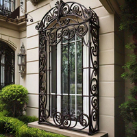 Hermosas Ventanas Decorativas de Hierro Forjado, Diseño de Rejilla, Ventana de Hierro de Seguridad Antirrobo