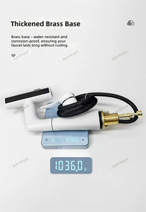 <span class=keywords><strong>Robinet</strong></span> de lavabo en alliage <span class=keywords><strong>avec</strong></span> affichage numérique de la température, monocommande eau chaude/froide, <span class=keywords><strong>douchette</strong></span> extractible – Vente en gros - Product Image 6