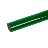 Barre PMMA en fonte fluorescente résistante aux UV de 20mm de diamètre tige ronde acrylique solide extrudée colorée