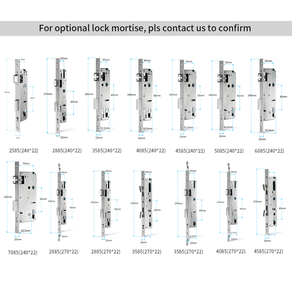 Waterproof Tuya APP Wifi Inteligente Lock Fingerprint Aluminium Intelligent Door Lock Narrow Profile Aluminum Door Smart Lock · image 6
