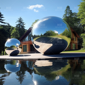 Event Decoration PVC Floating Sphere Mirror <b>Balloon</b> Shinny Inflatable Ball <b>Customized</b> Event Decoration PVC Floating Sphere - Product Image 2