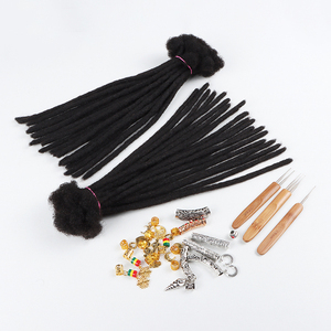 <span class=keywords><strong>Cheveux</strong></span> Humains En Gros Locks <span class=keywords><strong>Cheveux</strong></span> Naturels 0.6cm 100% Extensions de <span class=keywords><strong>cheveux</strong></span> humains <span class=keywords><strong>Rasta</strong></span> Dreadlocks Indien Double Drawn Femmes Hommes - Product Image 1