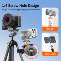Support magnétique pour téléphone avec trou de vis 1/4, support de téléphone portable professionnel à triple pliage pour iPhone et Android