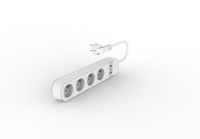 Multiprise intelligente Wi-Fi France avec 3 ports USB, contrôle à distance via application Tuya et 4 prises individuellement contrôlables