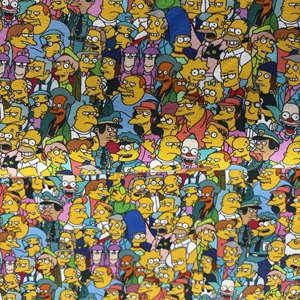 Tela <span class=keywords><strong>de</strong></span> Lona <span class=keywords><strong>de</strong></span> Algodón con Estampado <span class=keywords><strong>de</strong></span> <span class=keywords><strong>Los</strong></span> Simpson, Duradera y Personalizable, Sin Pedido Mínimo para Bolsas <span class=keywords><strong>de</strong></span> Mano - Product Image 2
