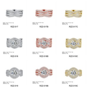 <strong>Stacking</strong> Crystal <strong>Silver</strong> Engagement Wedding Jewelry Stackable for Bride Women Finger <strong>Ring</strong> <strong>Silver</strong> <strong>Stacking</strong> <strong>Rings</strong> - Product Image 6