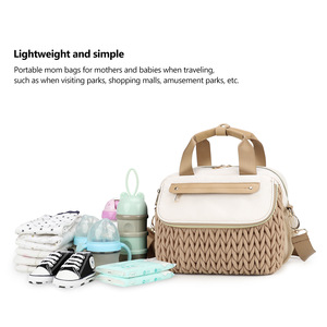 Nouveau <span class=keywords><strong>sac</strong></span> <span class=keywords><strong>de</strong></span> <span class=keywords><strong>maternité</strong></span> matelassé brodé imperméable super léger pour poussette, <span class=keywords><strong>sac</strong></span> à main extérieur et <span class=keywords><strong>sac</strong></span> bandoulière grand format - Product Image 5