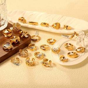 Lastest Bulk Anti Tarnish 14k 18k PVD Gold Plated Custom Wedding <b>Stainless</b> <b>Steel</b> <b>Rings</b> Design <b>Ring</b> for Man Women - Product Image 4