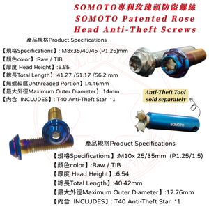 SOMOTO Patented Stainless Rose Head Anti-Theft Screw 304 Stainless Steel <b>Security</b> <b>Security</b> Screws - Product Image 3