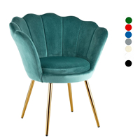 Fauteuils de salon modernes et luxueux en mousse haute densité, doux et mignons, en forme de coquille, pour salle à manger et salon