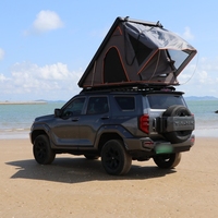 Tente de toit triangulaire Overland, coque rigide en aluminium, imperméable, 4 saisons, pour 2 personnes, tente de toit pour SUV, camping