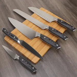 Tuobituo-Kit de cuchillos de Chef profesionales, afilados, para cocina alemana, de acero inoxidable, alto en carbono, 8 unidades