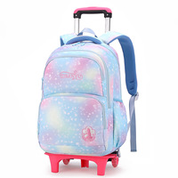 Sac à dos à roulettes pour écoliers du primaire, nouvelle collection, vente directe usine, design élégant et moderne, avec coussin d'air, pour femmes.