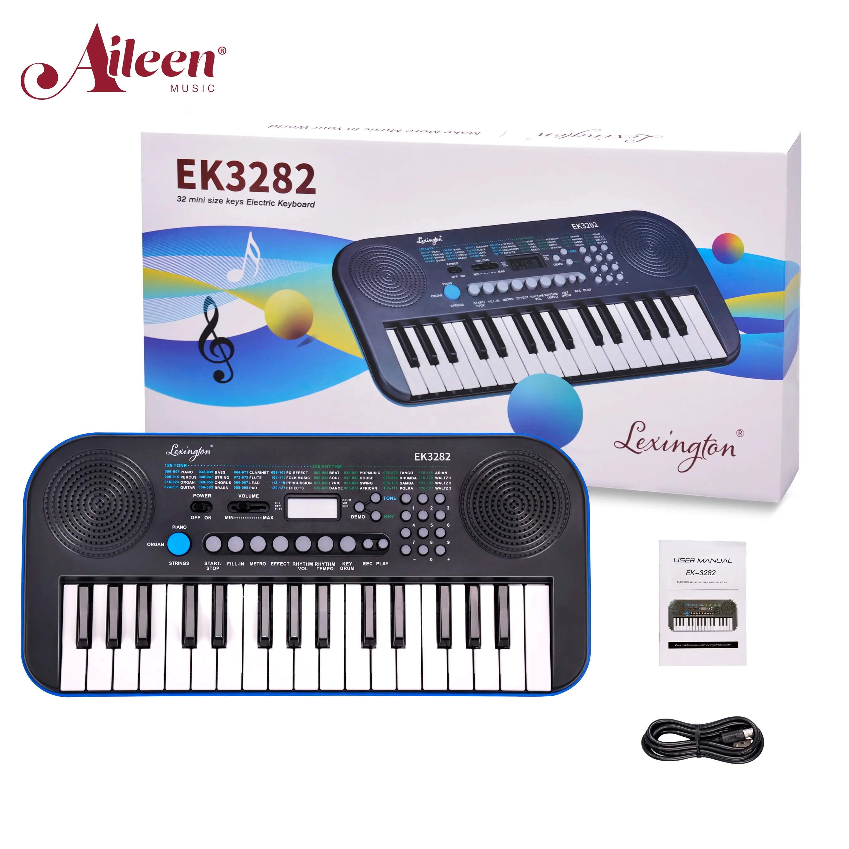 Aileen Music 32 Mini Size Keys music school education Electric Piano Keyboard(EK3282)
