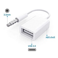 Kabel Adaptor USB 2.0 Tipe A Female ke Jack Aux Audio TRRS Male 3.5MM