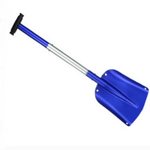 Pala para nieve de aleación de aluminio, 21x28cm, plegable, para viajes al aire libre, herramienta todoterreno para coche, pala multifunción, azul, rojo, naranja - Product Image 4