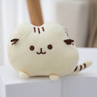Porte-clés en peluche chat gras multicolore en gros, mini-jouet en peluche chaton de dessin animé, breloque de sac, petit cadeau de fête pour enfants