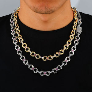 Luxury Custom Moissanite Infinity Pendant Necklace 925 Sterling Silver Hip Hop <b>Iced</b> <b>Out</b> Figure 8 <b>Chain</b> VVS Pass Diamond Tester - Product Image 1