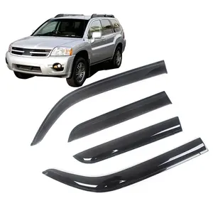 Cho Mitsubishi nỗ lực 2004 2010 tự động màu đen màu xe Bên Cửa Sổ Visor Guard Vent mái hiên nơi trú ẩn mưa Guard cửa ventvisor