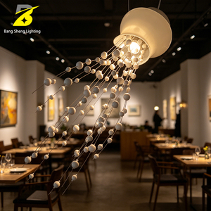 Lustre en forme de méduse avec fils rayonnants pour <span class=keywords><strong>restaurant</strong></span> moderne, galerie d'art, lustre abstrait en forme de comète traînante - Product Image 6