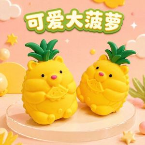 Nuevo producto: Oso de piña simulado, juguete antiestrés, bola de amasar, oso adorable, bola de alivio de estrés, bola de harina. - Product Image 4