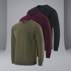 Sudadera de Cuello Redondo para Hombre, Forrada de Felpa Suave, para Invierno, Deportiva, Resistente al Viento, Ecológica, Mezcla de Algodón Premium - Product Image 4