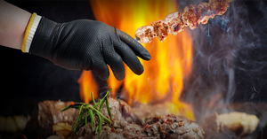 8mil karet hitam tugas berat pegangan berlian kualitas makanan nitril sekali pakai industri sarung tangan kerja bubuk nitril Gratis - Product Image 5