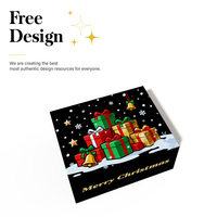 Boîte cadeau rouge pour le Nouvel An, boîte en papier magnétique exquise pour Noël, boîte cadeau de Noël, emballage de luxe